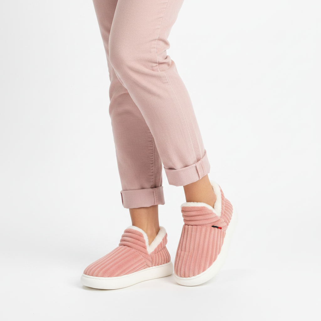 Femme - gros plan pieds - chaussure rose