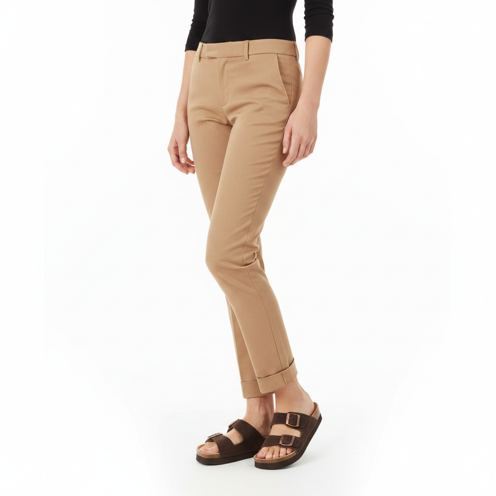 Femme - gros plan pieds - sandale marron