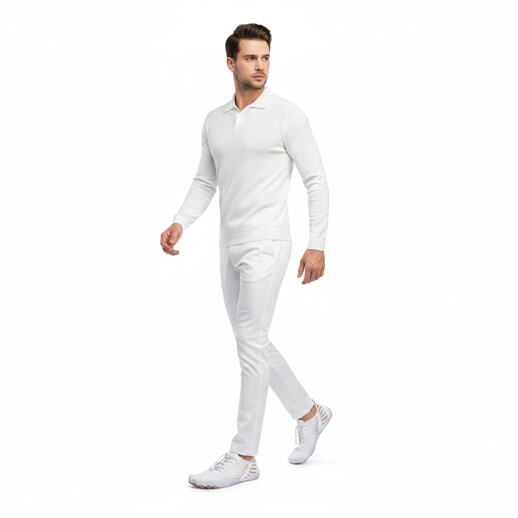 Homme - corps entier - chaussure blanche