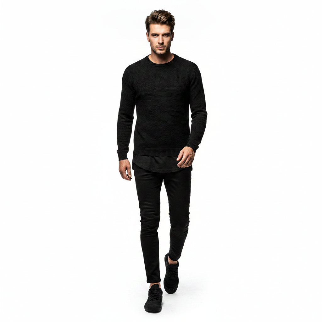 Homme - corps entier - sneaker full black minimaliste