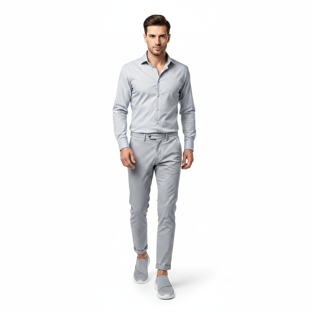 Homme - corps entier - sneaker grise mesh