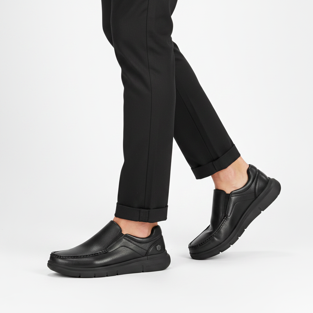 Mocassin noir homme bas - 2