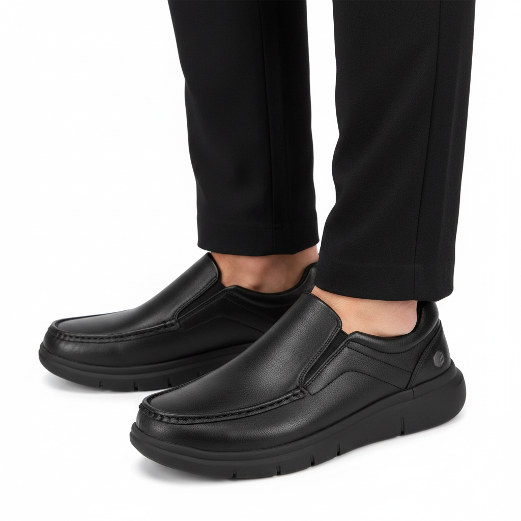 Mocassin noir homme bas - 3