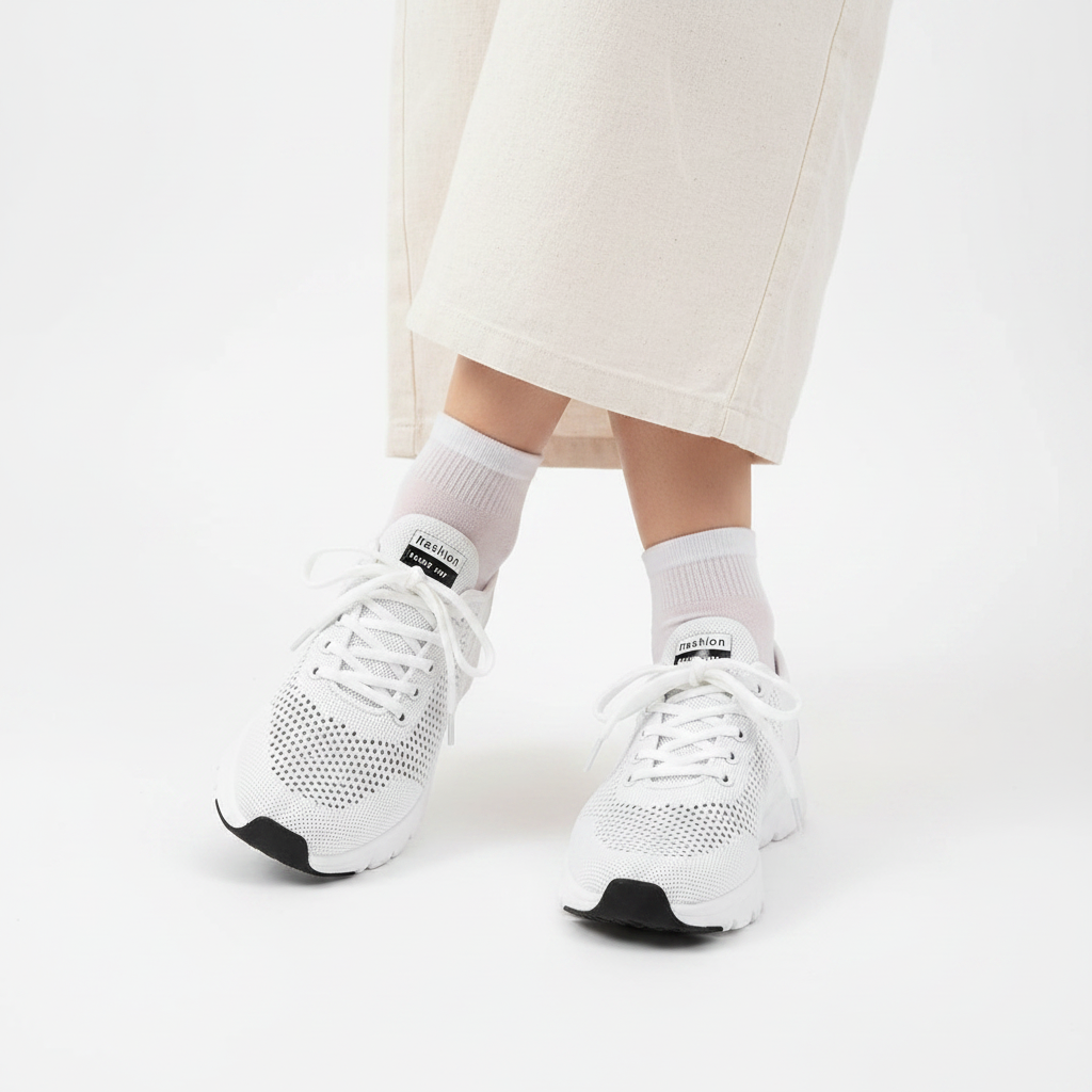 Sneaker blanche mesh femme - 2