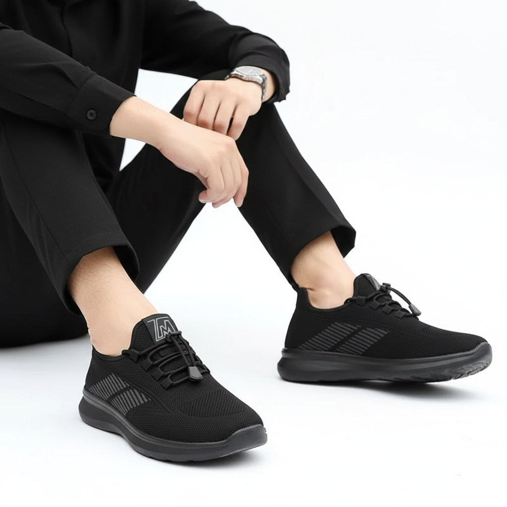 Sneaker noir mesh TM homme - 1