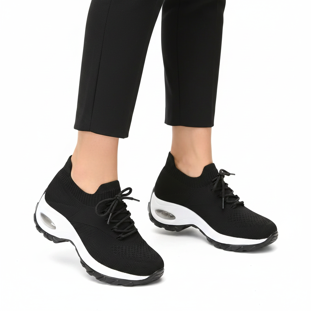 Sneaker noire plateforme femme - 2
