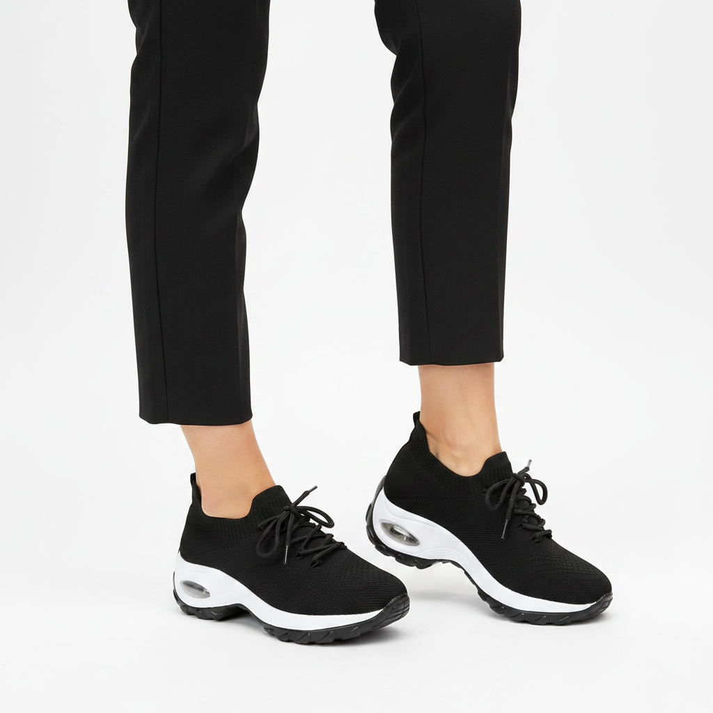 Sneaker noire plateforme femme - 3