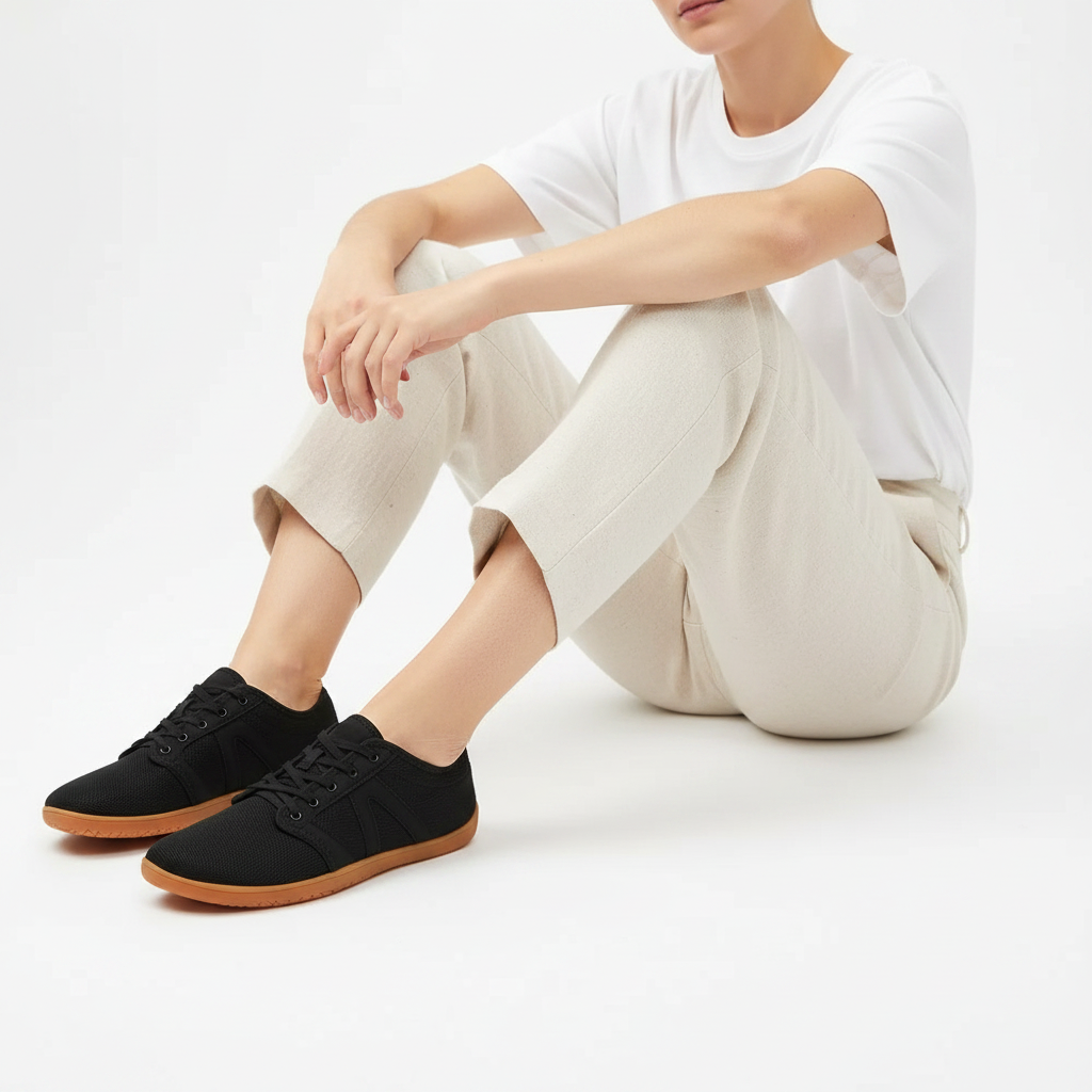Sneaker noire semelle caramel - 2
