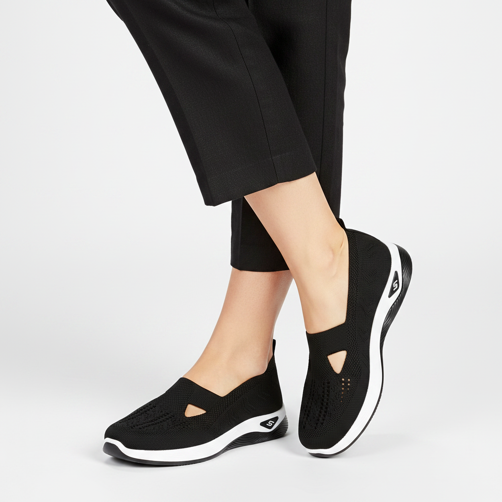 Sneaker noire slip-on femme - 2
