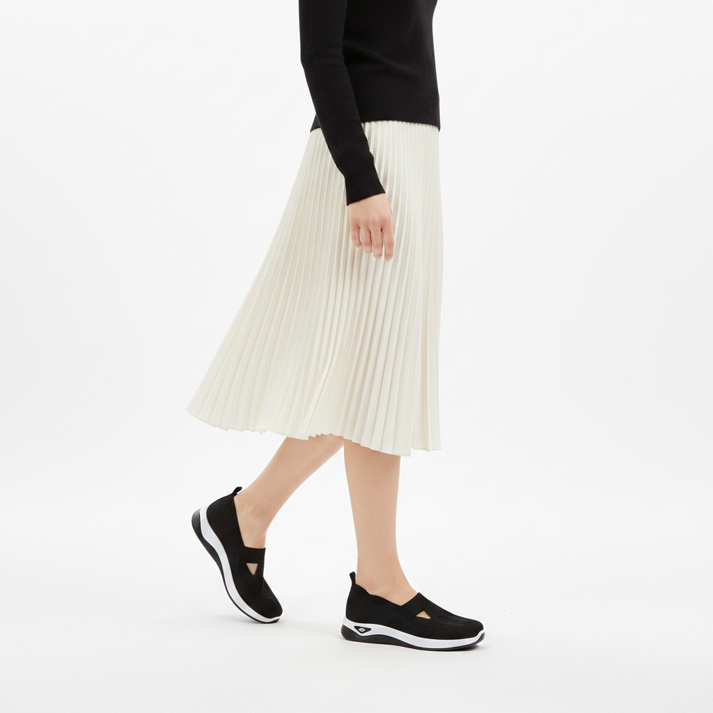 Sneaker noire slip-on femme - 3