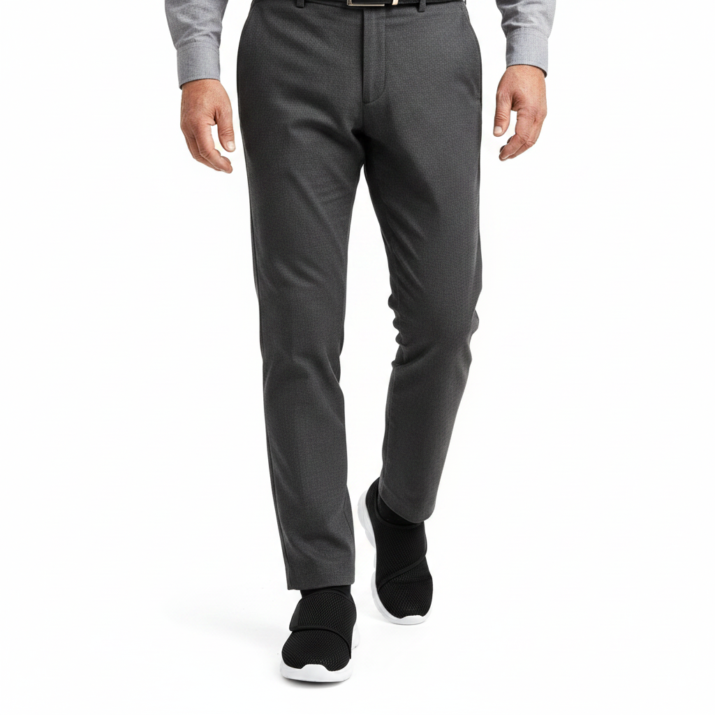 Sneaker noire velcro homme senior - 3